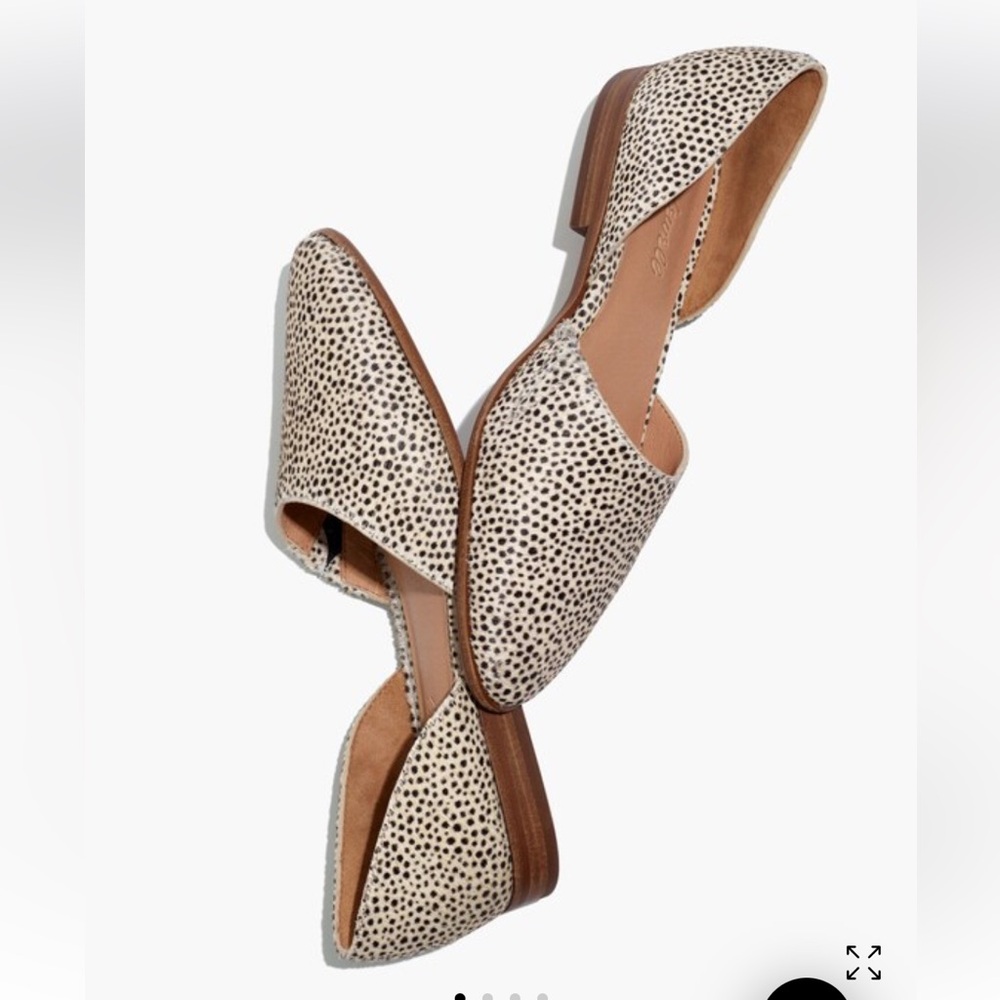 Madewell The Marisa d’Orsay Flat in Spotted Calf Hair - Picture 2 of 11